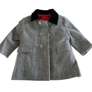 Vintage Millicent's of San Francisco Kids Toddler Coat Velvet Collar Sz 2T